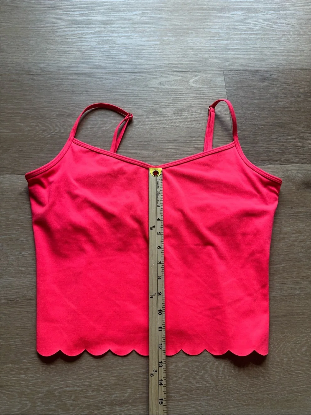 Lilly Pulitzer Neon Pink Scallop-Hem Kids Swim Tank